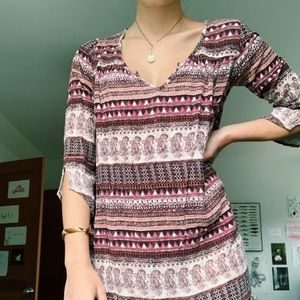 Flowy Boho Patterned Billa Bong Dress